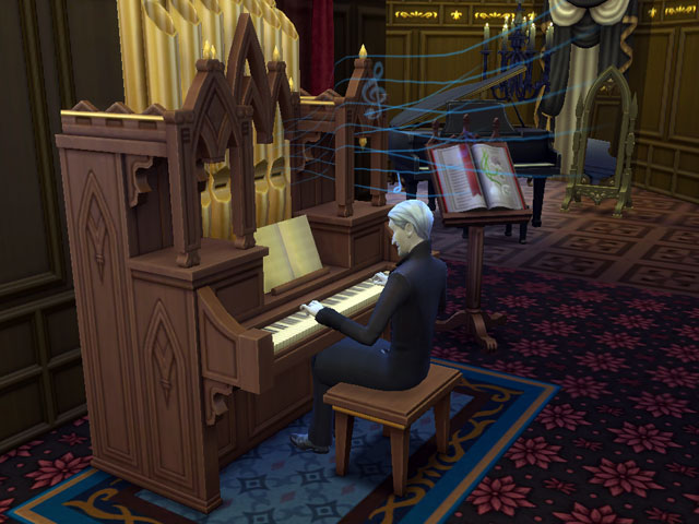 Sims 4: На органе можно исполнять настоящую вампирскую музыку.