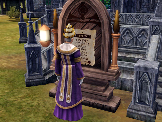 Sims Medieval: Яковитский священник обеспокоен тем, что среди прихожан завелись еретики.