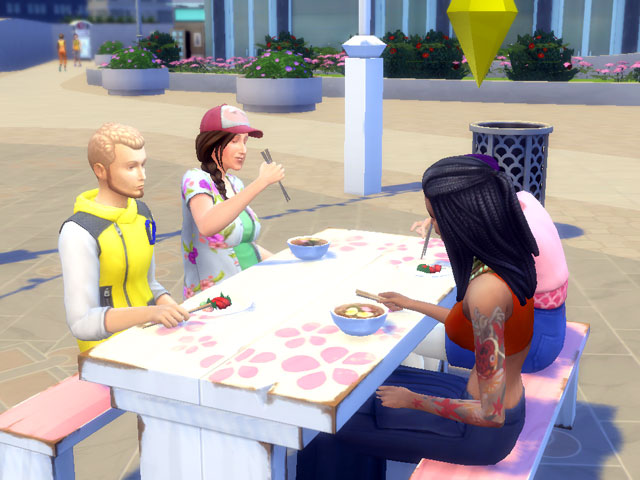 Sims 4: Употребление экзотических блюд требует определенной сноровки.