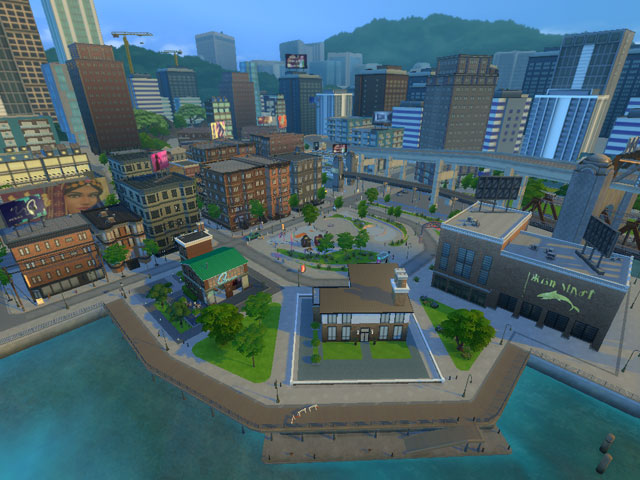 Sims 4: Многие персонажи начинают свою городскую жизнь в портовом районе у рынка специй.