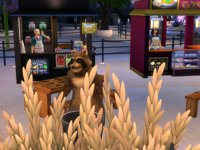 Sims 4: В Сан Мишуно нередко можно встретить такого «енота».