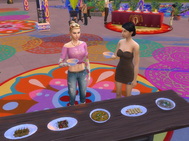 Sims 4: Фестиваль специй привлекает городских гурманов.
