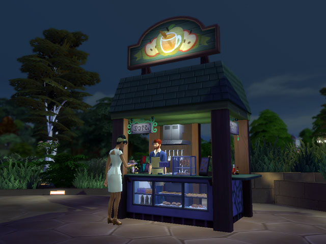 Sims 4: В новых торговых киосках можно узнать несколько рецептов.