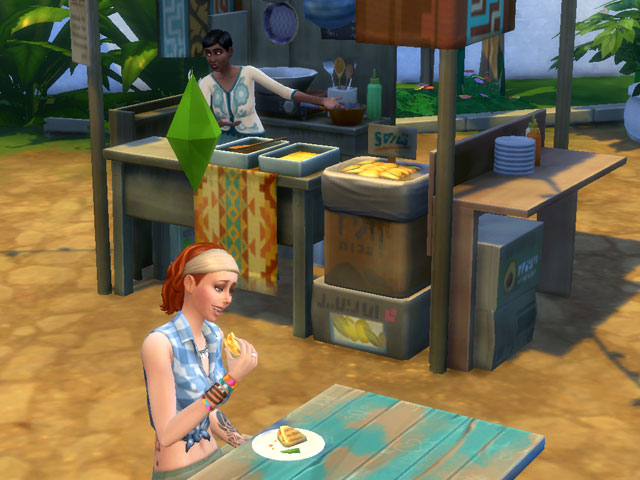 Sims 4: Употребление местных блюд и напитков также повышает навык.