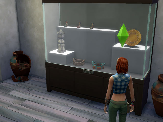 Sims 4: В новом выставочном стенде можно разместить коллекционные предметы разного размера. 