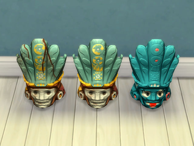 Sims 4: Бирюзовая маска Кха: плохое качество, великолепное качество и подделка.