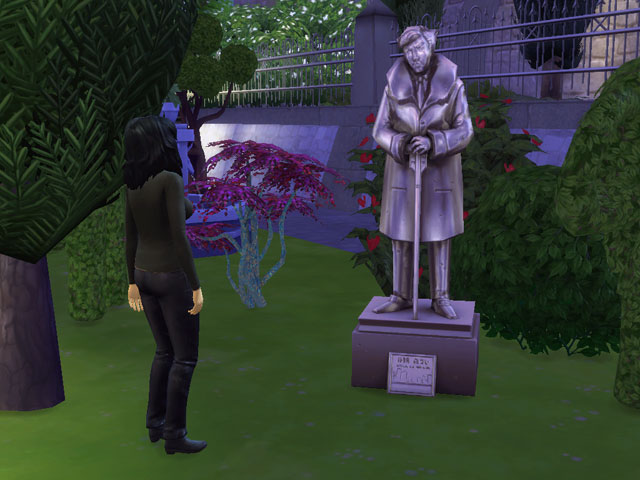Sims 4: Женская униформа тройного агента и скульптура «Основатель». 