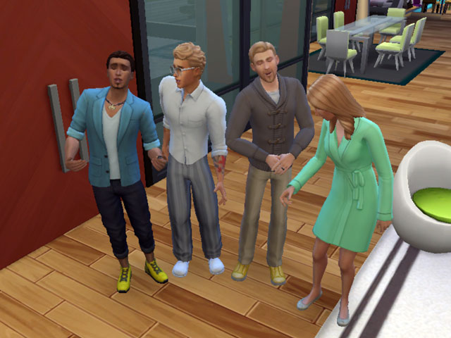 Sims 4: Во время любого праздника персонажи могут собраться вместе и исполнить какой-нибудь гимн, параллельно развивая навык пения.
