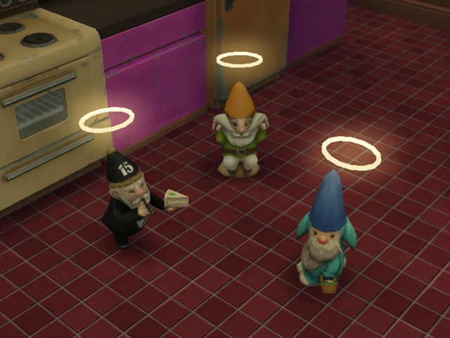 Sims 4: Добрые гномы уберутся в доме и оставят небольшие подарки.