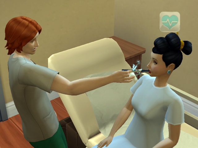 Sims 4: Некоторые градусники взрываются прямо во рту пациента.