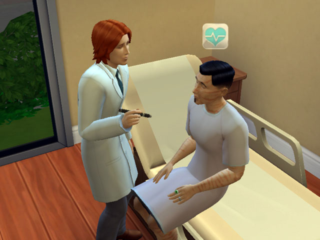 Sims 4: Каждый пациент нуждается в тщательном осмотре.