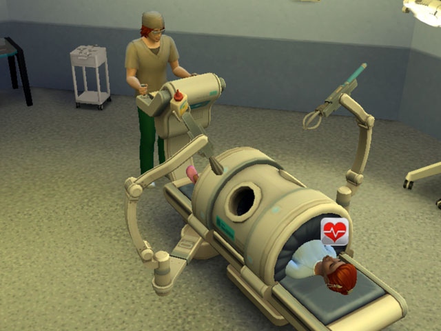Sims 4: Во время операции манипуляторы чего только не вытворяют, иногда даже дерутся друг с другом.