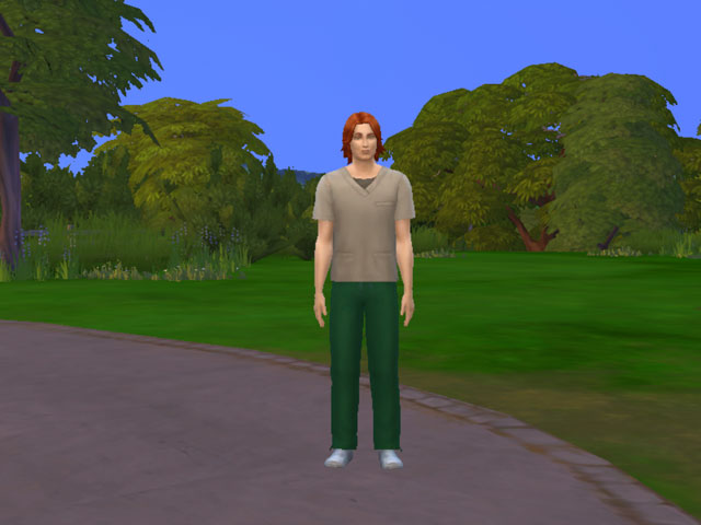 Sims 4: Один из вариантов мужской униформы интерна.
