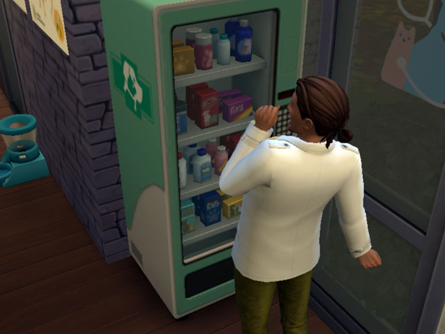 Sims 4: Приготовленные лакомства можно продать в торговом автомате.