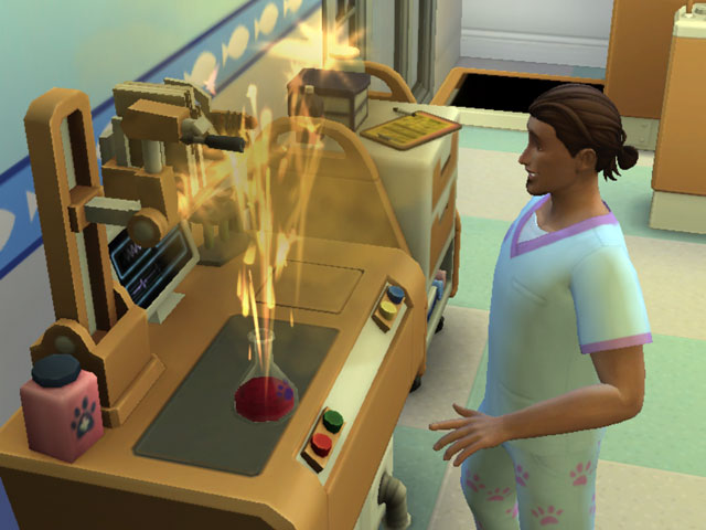 Sims 4: В химической лаборатории можно приготовить лакомства для питомцев и успокоительные средства для осмотра.