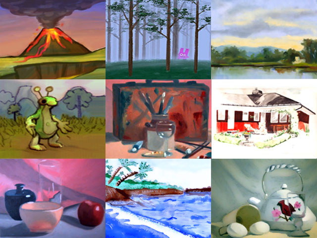 Sims 4: Примеры классических картин среднего размера.