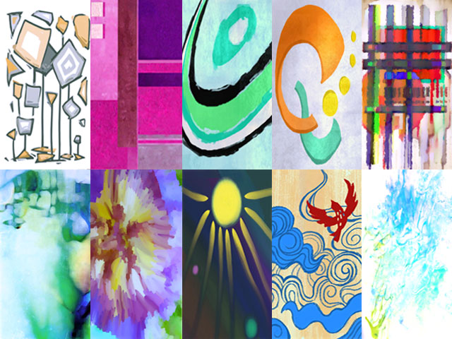 Sims 4: Примеры абстрактных картин большого размера.