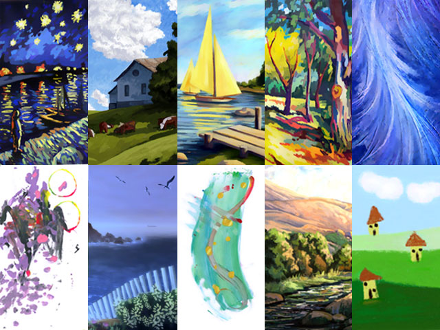 Sims 4: Примеры импрессионистских картин большого размера. 