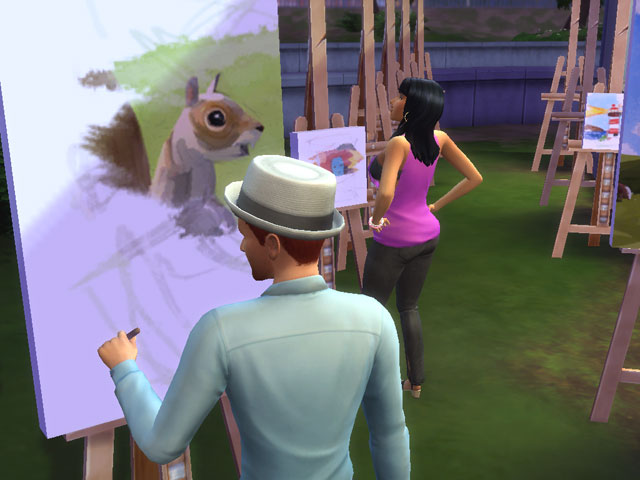 Sims 4: Для рисования нужен мольберт.