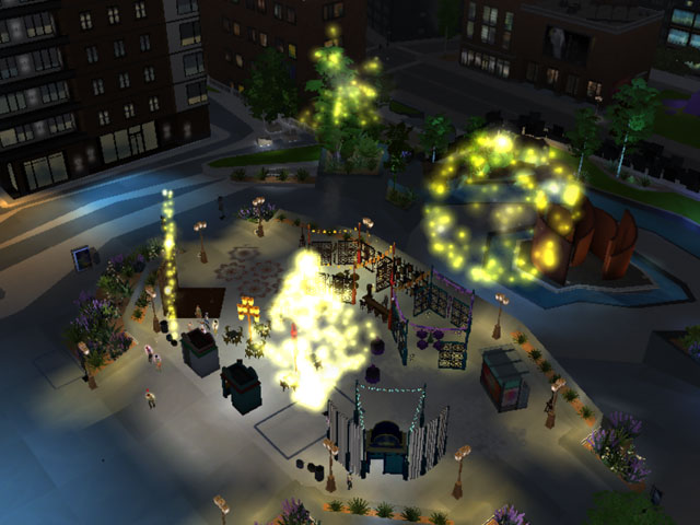 Sims 4: Салют в честь шутников на фестивале «Шутки и забавы».