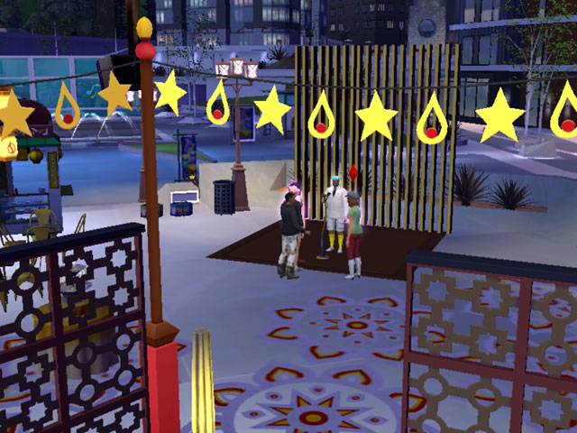Sims 4: Шутники рассказывают шутки с помощью микрофона.