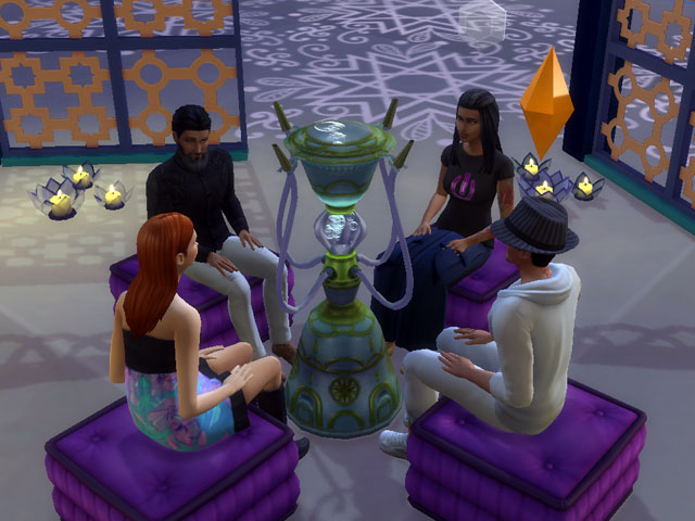 Sims 4: Персонажи, которым лень участвовать в состязании, могут понаблюдать за ним из пузырькового бара.