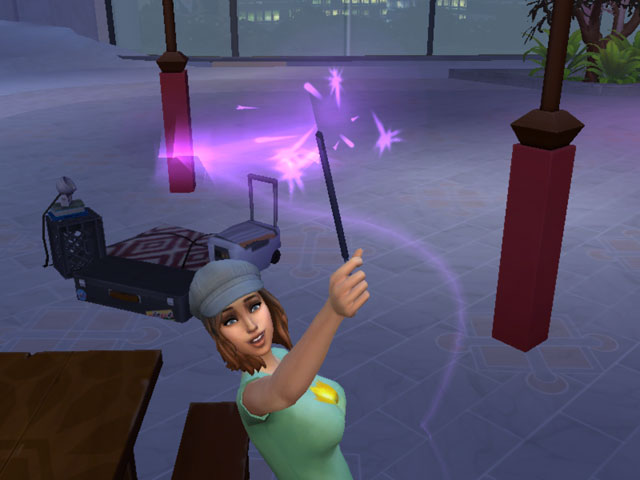 Sims 4: Пиротехника с фестиваля «УмниКон» имеет фиолетовый цвет.