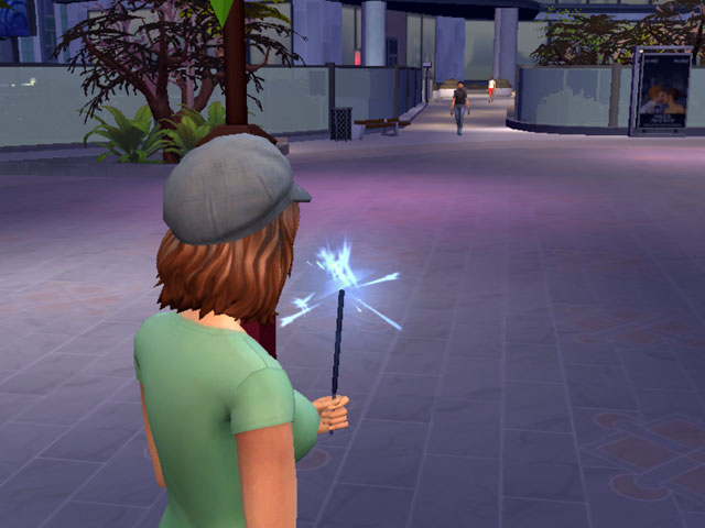 Sims 4: Пиротехника, купленная на фестивале «Шутки и забавы», имеет синий цвет.