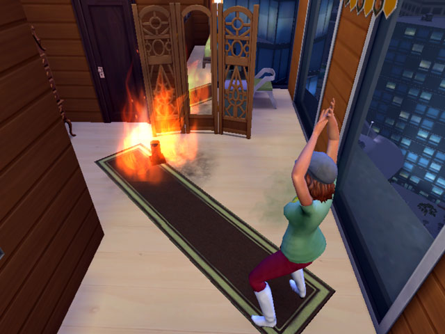 Sims 4: Фейерверки нельзя поджигать в помещении! 