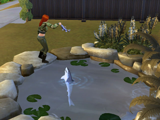 Sims 4: Игры с хищными рыбами могут быть смертельно опасными.