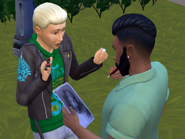 Sims 4: Автографы местных знаменитостей можно коллекционировать или выгодно продавать.