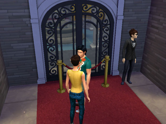 Sims 4: Двери с фейсконтролем позволяют не пускать в заведение кого попало.