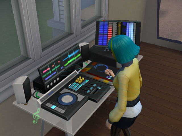 Sims 4: В музыкальном центре можно сочинять треки. Возможно, один из них станет хитом.