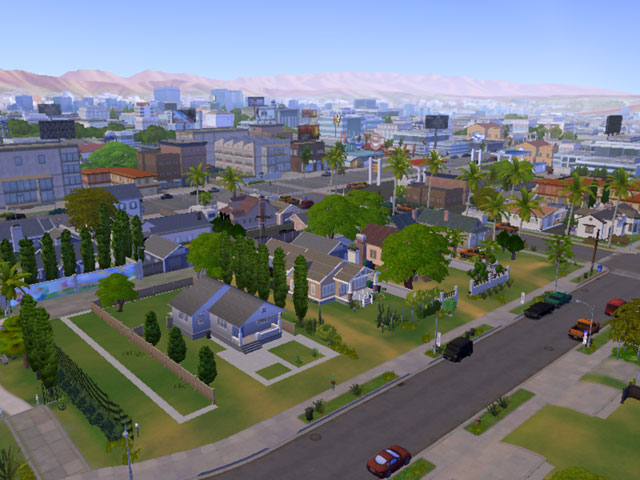 Sims 4: Вид на Мираж-Парк.