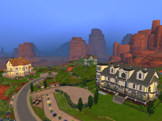 Sims 4: Местные богатеи живут обособленно. 