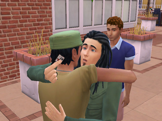 Sims 4: Нет ничего проще, чем подбросить «жучок» очередному простофиле. 