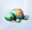 Бирюзовая черепаха с разноцветным панцирем