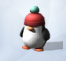 Обычный пингвин с красной шапкой