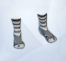 Низкие серые носки с енотами