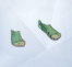 Низкие зеленые носки с енотами