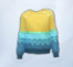 Желто-синий детский свитер
